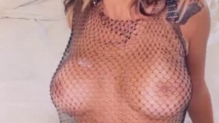 Juli Annee Nude See Through Fishnet Lingerie Video Leaked